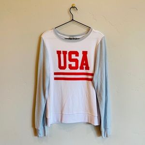 WILDFOX USA Soft Lightweight Raglan Sweatshirt